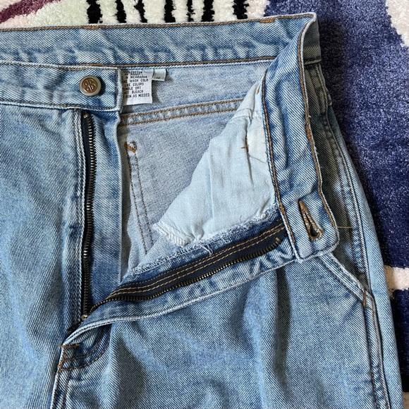 Bill Blass vintage pleated high waist tapered straight leg 100% cotton jeans 28 - Picture 4 of 7